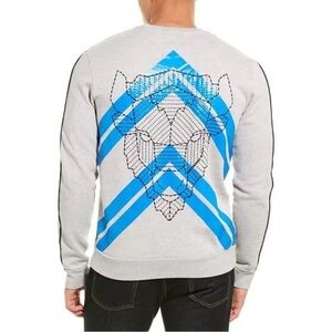 Scotch & Soda Alpine Bison Crew Neck Sweatshirt SZ XXL Grey Blue